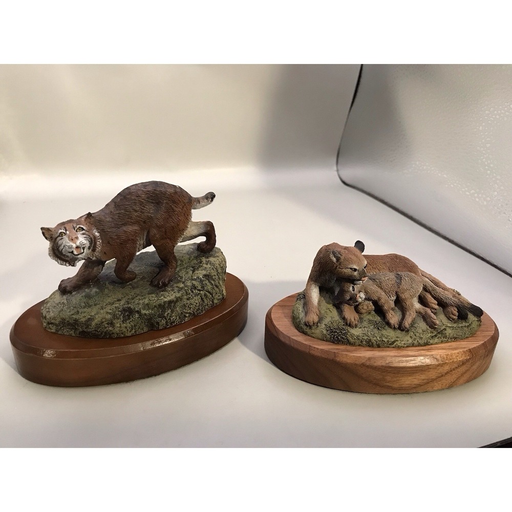 Hamilton Collection American Wildlife Bronze‎ Collection 2 Cougars And A Bobcat